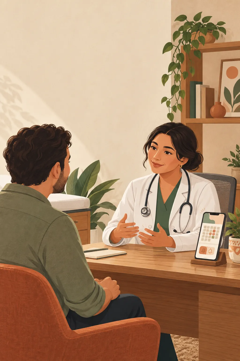 Ilustración de un consultorio